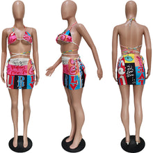 Load image into Gallery viewer, Pattern Printed Swimsuit Set (CL11791)
