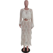 Load image into Gallery viewer, Knitted Hollow Tassel Beach Skirt (CL11856)
