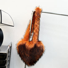 Load image into Gallery viewer, Crossbody Heart Bag Imitation Raccoon Fur Fur Plush Bag (BG8175)
