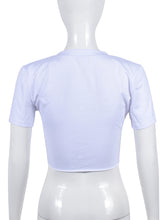 Load image into Gallery viewer, Sexy Cutout Short-Sleeved Lace-up Navel T-shirt Top (CL11869)
