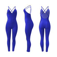 Load image into Gallery viewer, Ribbed Suspenders Backless Slim Fit Jumpsuit（CL11829）
