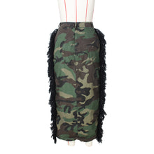 Load image into Gallery viewer, Camo Wash Water Su High Split Skirt (CL11818)
