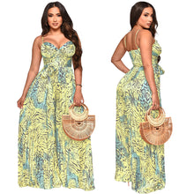 Load image into Gallery viewer, Printed Drawstring Pleated Jumpsuit (CL11784)
