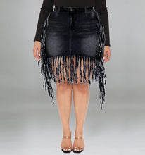 Load image into Gallery viewer, Oversized Denim Skirt with Tassel Skirt (CL11785)
