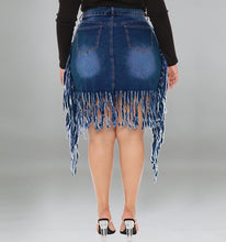 Load image into Gallery viewer, Oversized Denim Skirt with Tassel Skirt (CL11785)
