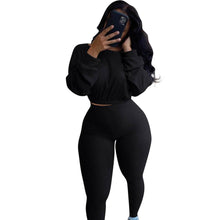 Load image into Gallery viewer, Wholesale women&#39;s autumn ribbed sports suit 2PC（CL8275）

