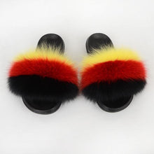 Load image into Gallery viewer, Child  Wholesale Fox Fur Slippers （FD8000）

