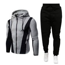 Load image into Gallery viewer, Wholesale leisure hooded slim fleece suit 2PC（ML8112）
