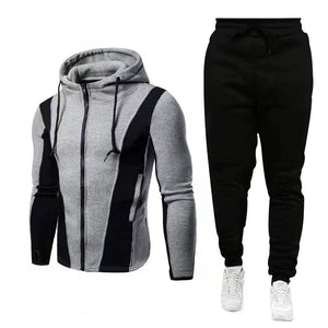 Wholesale leisure hooded slim fleece suit 2PC（ML8112）