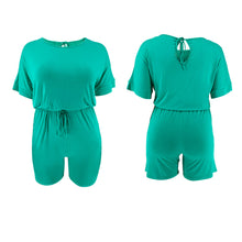 Load image into Gallery viewer, Loose plain lace-up jumpsuit（CL10414）
