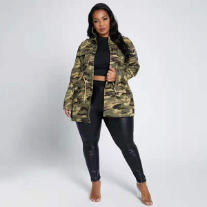 Wholesale women autumn camouflage plus-size women(CL9324)