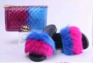 Jelly bag and fur slide set(SE8008)