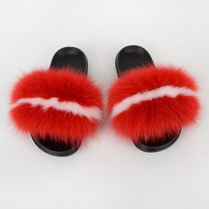 Wholesale Fox Fur Slippers （FR8000）