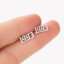 Load image into Gallery viewer, Digital Combination Year Ear Studs (A0159)
