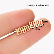 Load image into Gallery viewer, Digital Combination Year Ear Studs (A0159)
