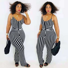 Load image into Gallery viewer, Wholesale women&#39;s striped suspender Jumpsuit（CL8882）
