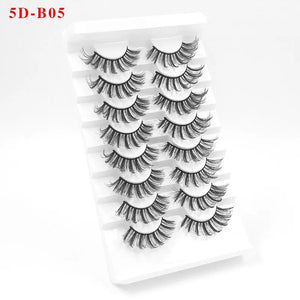 Wholesale 18mm eight pairs of mixed eyelashes（EY8025）