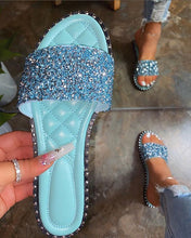 Load image into Gallery viewer, Women&#39;s sequined flat slippers  ( SL8096)
