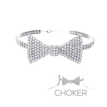 Load image into Gallery viewer, Full Diamond Bow Necklace Choker(A0172）
