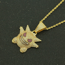 Load image into Gallery viewer, Wholesale diamond inlaid hip-hop pendant three-dimensional pet elf Necklace（A0120）
