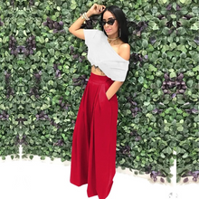 Load image into Gallery viewer, Wholesale fashion personalized speaker pants wide leg casual pants（CL9329）
