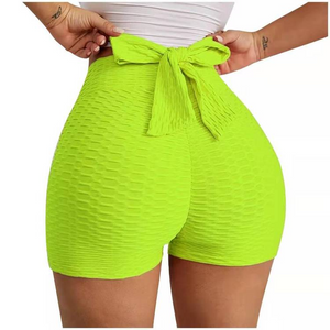 Wholesale women's sports yoga bow short pants (CL9029)