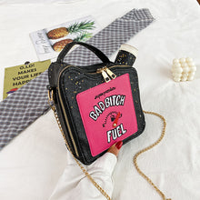Load image into Gallery viewer, Laser Sequined Embroidered Letter Oiler Crossbody Bag (BG8141)
