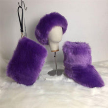 Load image into Gallery viewer, Adult Faux Fur Headband/Boots/Bag set (SE8015)
