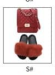 Mini jelly purse & fur slippers solid  color set (SE8013)
