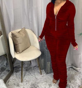 Wholesale women autumn and winter warm pleated jumpsuits （CL8236)