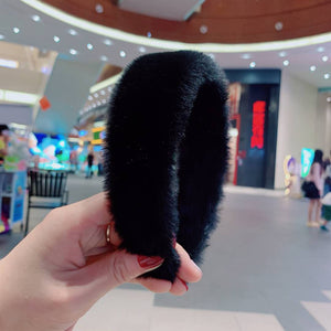Wholesale women's sweet rabbit fur hair band(A0034)