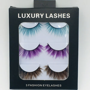 Wholesale women's fashion 3D color eyelashes 15-18mm(EY8021)