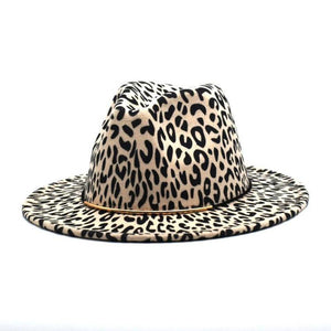Wholesale women's woolen leopard jazz hat（A0054）