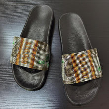 Load image into Gallery viewer, Wholesale women&#39;s fashion plastic diamond us dollar slippers(SL8144)
