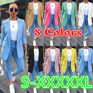 Wholesale women's fashion double-breasted suits S-5XL（CL8541)