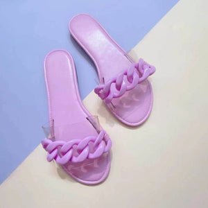 Wholesale women's new summer candy slippers（SL8150)