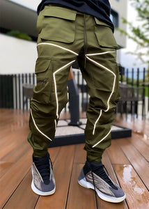 Wholesale men's reflective line casual pants(ML8026)