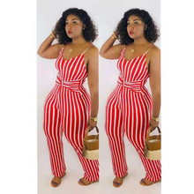 Load image into Gallery viewer, Wholesale women&#39;s striped suspender Jumpsuit（CL8882）
