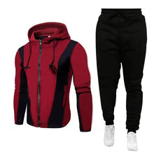 Load image into Gallery viewer, Wholesale leisure hooded slim fleece suit 2PC（ML8112）
