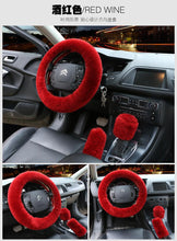 Load image into Gallery viewer, Wholesale car steering wheel plush protective cover 3pc (A0032)
