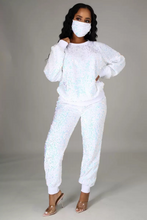 Load image into Gallery viewer, Wholesale pearl piece home long sleeve sweater + trousers two piece set 2PC（CL8904）
