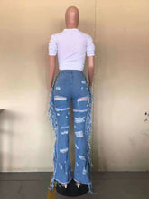 Load image into Gallery viewer, Wholesale women&#39;s new tassel jeans(CL9335)
