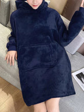 Load image into Gallery viewer, Hooded Fleece Slacks Pajamas Thick Pajamas Flannel Cold Proof Sweater (CL10912)
