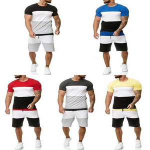 Wholesale men's sports and leisure color matching suits 2PC(ML8068)