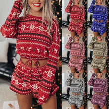 Load image into Gallery viewer, Wholesale Christmas printed long sleeve leisure home set pajamas for women 2PC（CL9609）
