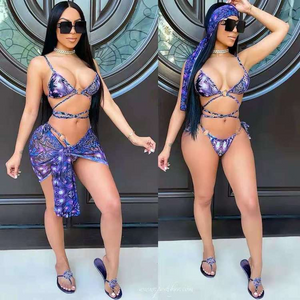 Wholesale women's sexy bikini three piece set 3PC(CL8855)