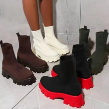 Load image into Gallery viewer, Wholesale round head Martin boots and knitted short boots（SL8290）
