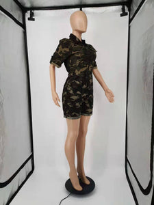 Wholesale women's plus-size camouflage jumpsuit S-5XL（CL9123)