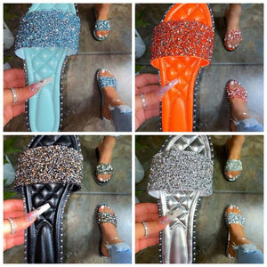 Women's sequined flat slippers  ( SL8096)