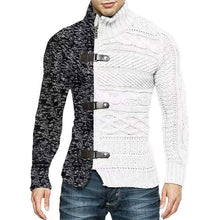 Load image into Gallery viewer, Wholesale color matching leather buckle long sleeve knitted cardigan（ML8115）
